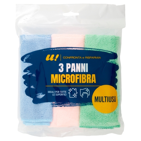 3 Panni Microfibra Multiuso U! Confronta e Risparmia